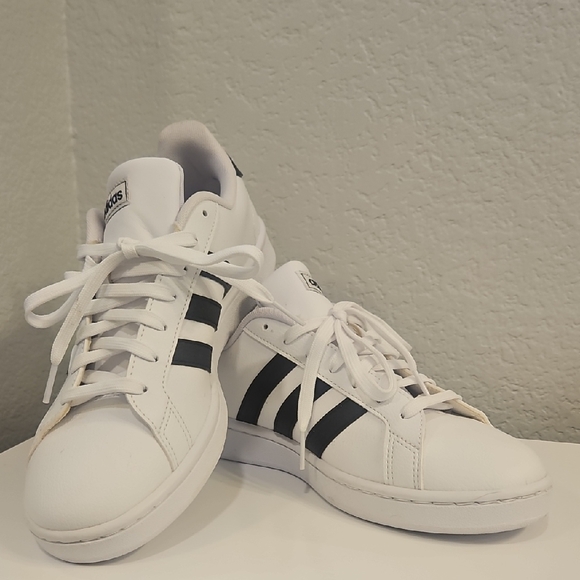 adidas Other - Adidas Classic White Sneakers with Black Stripes